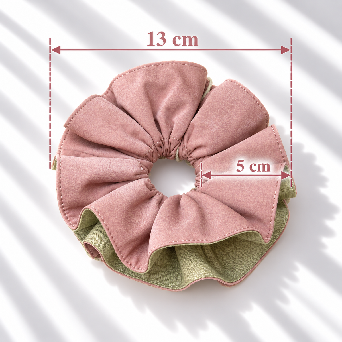 玫瑰鼠尾草布藝髮圈 Rose & Sage Fabric Scrunchie
